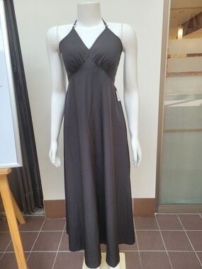 Black Halter Maxi Dress - Elegant Women's Evening Dress